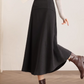 A line midi winter wool skirt 5466