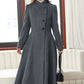 Dark Grey A-Line Wool Coat 4027