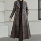 Plaid Vintage inspired Long wool coat 6529