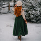 Women 1950s Green Wool Skirt 4838