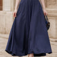 A Line Long maxi Linen Skirt for women 5131