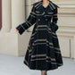 Fit and flare striple winter wool coat 5454