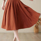 Linen Full Circle Skirt with Pockets 4973