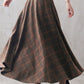 Vintage Inspired Long Plaid Wool Skirt 3102