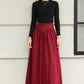 Handmade Women's High-Waisted Wool Maxi Skirt 6420