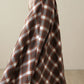 Maxi wool plaid skirt for women 4625