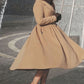 vintage inspired Wool Princess swing coat 2527#