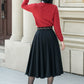 black a line midi wool skirt 5310