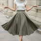 High-Waisted Midi Skirt with Pockets 5680