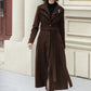 Long wool trench coat women 6306