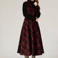 Sleeveless plaid winter wool dress 5478