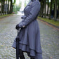 Grey Long Winter Wool Coat Women 2408