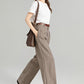 Wide leg long linen pants for women 4964