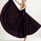 Black and red long swing chiffon skirt 3390