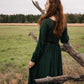 Vintage Inspired Green Linen maxi dress 1454