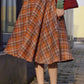 Plaid winter a line winter wool skirt 5276