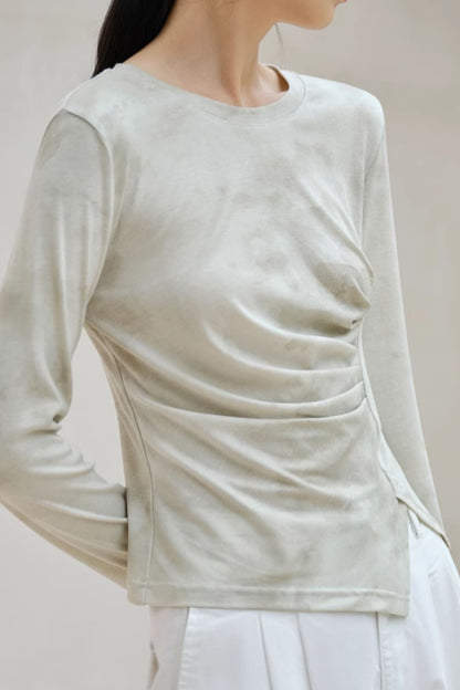 Spring long sleeves knit blouse 5778