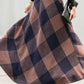 Vintage Inspired Plaid Wool Maxi Skirt 2837