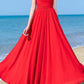 Maxi V neck prom summer wedding chiffon dress 5163