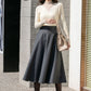 Winter Gray Midi Wool Skirt 4130