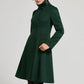 Vintage Inspired Emerald Green Winter coat women 2313