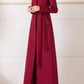 Long trench wool coat women 5294