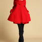 Plus size A-Line pregnant woman red Lapel bride dress 349