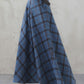 Women Winter long Plaid Wool skirt 4007