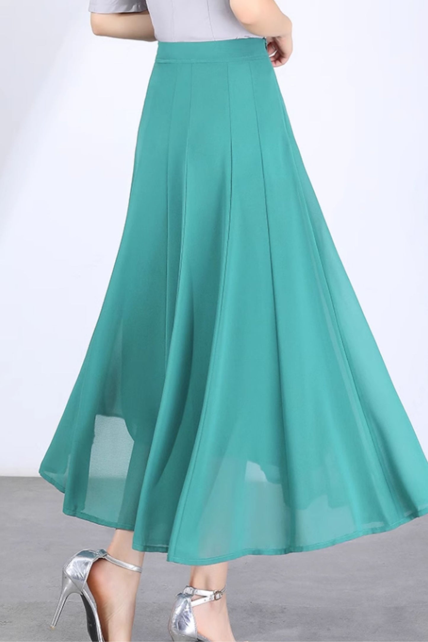 Summer swing a line maxi chiffon skirt 6128