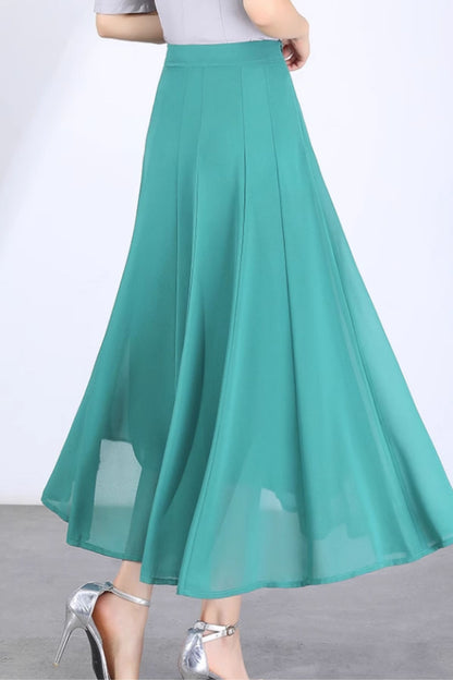 Summer swing a line maxi chiffon skirt 6128