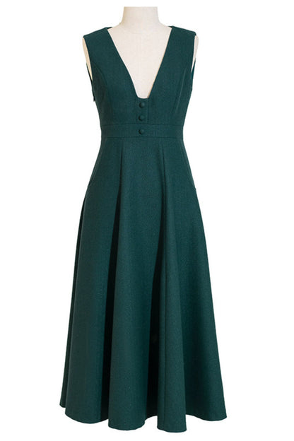 Autumn/winter sleeves wool dress women TT0188