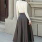 Brown classic faux leather skirt 5312