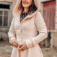 Pink Swing Hooded Wool Winter Coat 3260