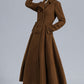 Women's Brown Long Wool Coat 3238