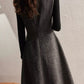 Gray sleeveless winter wool dress women 5277