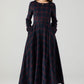 Tartan fit and flare wool maxi dress 5266