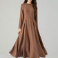 long swing wool cape dress women 4560