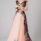 floral printed prom chiffon dress women 1543