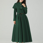 long swing wool cape dress women 4560