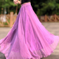 Long prom swing chiffon skirt women 6183- purple