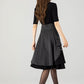 Winter Skater Wool Skirt Women 4629