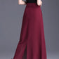 High waisted long chiffon summer skirt women 6132