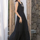 Women's Vintage inspired Sleeveless Black Maxi Dress 2873