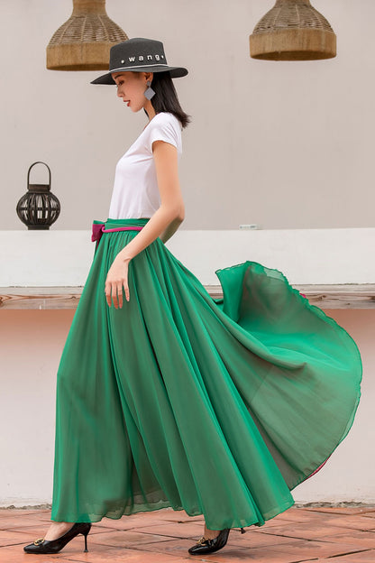 Swing womens summer maxi chiffon skirt 2752