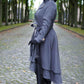 Grey Long Winter Wool Coat Women 2408