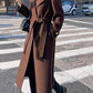 Long winter wool trench coat women 5474