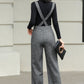 Long Suspender Wool Pants Women 6428