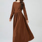 Wool maxi winter womens dresses 5305