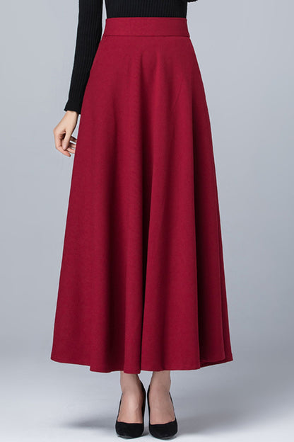 A line maxi polyester skirt women 6217