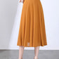 A line midi swing chiffon skirt women 6129